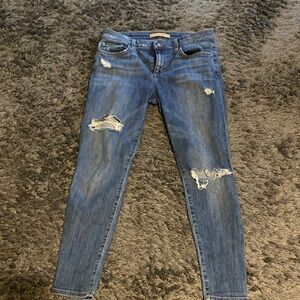 Joe's Jeans Distressed Skinny Blue Jeans